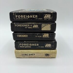 Foreigner 8 Track Tape Lot Head Games Double Vision 4 UNTESTED (white has crack)